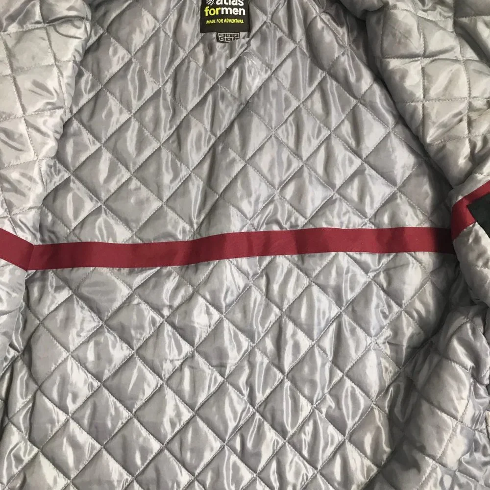 Atlas For Men Black Jacket Coat Sz Large Removable Hood Pockets Hockey Champions - Picture 7 of 12
